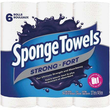 SPONGE TOWELS  6ROLLS 64sht