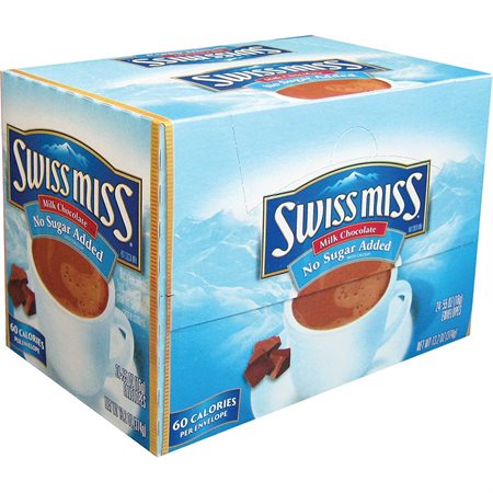 Chocolat Chaud Swiss Miss Sans sucre ajouté (bte 24)