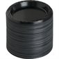 Assiettes rondes en plastique Noir 6 po