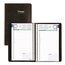 Agenda quotidien (2026) Couverture souple, anglais noir