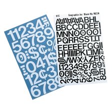 Lettres et chiffres en vinyle "Geosign" Chiffres blancs 12 mm (1 / 2”)