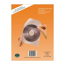 Pochette média autoadhesive Pour CD / DVD