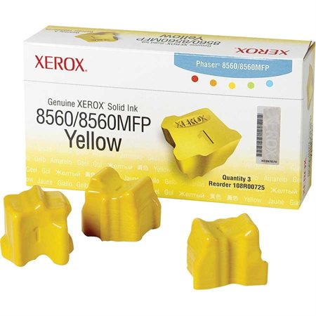 Bâtonnets d'encre solide Phaser 8560 jaune