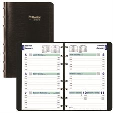 Agenda hebdomadaire (2025) noir