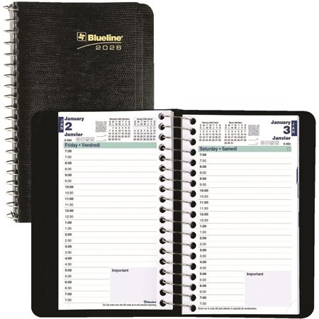 Agenda quotidien de poche (2025) noir
