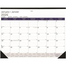 Calendrier sous-main mensuel DuraGlobe (2025) bilingue