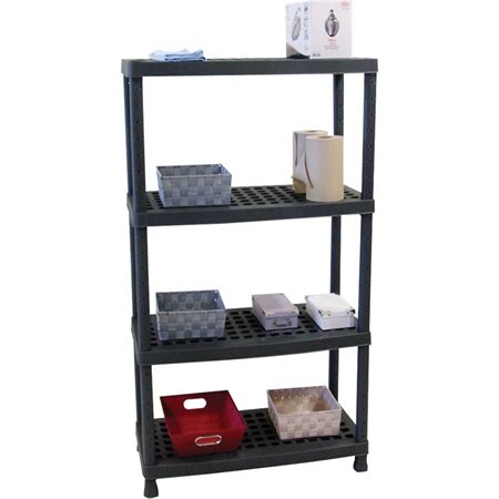 Étagère réglable en résine 4 tablettes, 55,9"H.