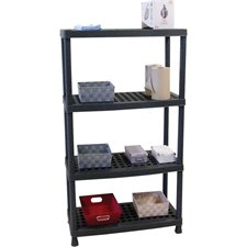 Étagère réglable en résine 4 tablettes, 55,9"H.