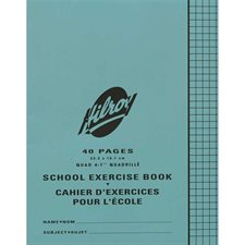 Cahier d'exercices quadrillé