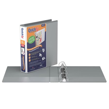 Reliure de présentation QuickFit® 1-1 / 2 po. gris