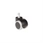 Roulette jumelée Pour surfaces dures, noir / gris.