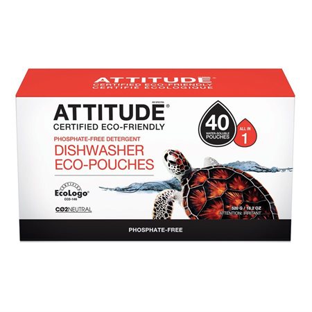 Détergent sans phosphate en écodoses Attitude® Certifié écologique
