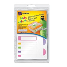 Étiquettes à plastifier pour enfants couleurs néon