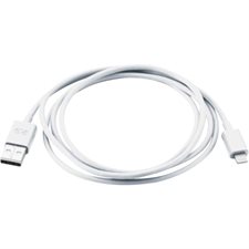 Câble de chargement / synchronisation pour appareils Apple Lightning 6' blanc