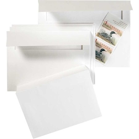Enveloppe blanche d'invitation 5-1 / 4 x 7-1 / 4 po.