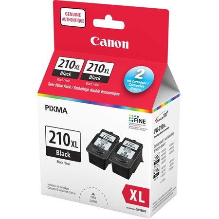 Emballage double de cartouches jet d'encre PG-210XL