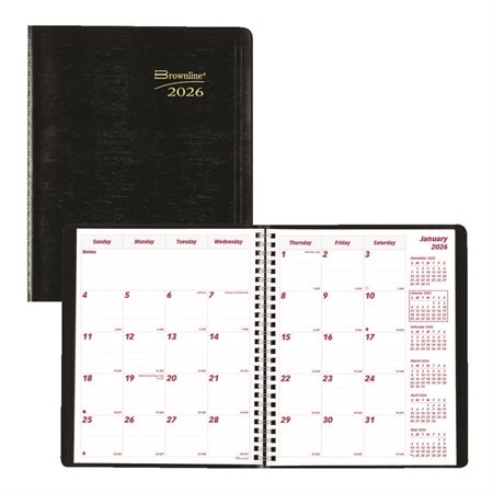 Agenda mensuel (2026) Couverture souple. 14 mois : déc 2025 à janv 2027 8-7 / 8  x 7-1 / 8 po