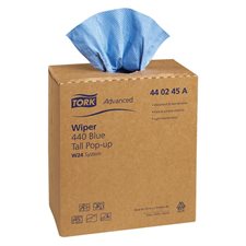 Lingettes jetables 440-bleu. 4 épaisseurs. 8.5 x 16,25". Boîte de 90.