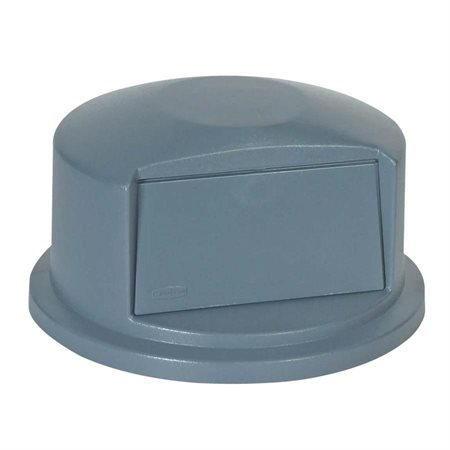 Contenant rond à déchets Brute® Couvercle bombé gris