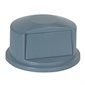 Contenant rond à déchets Brute® Couvercle bombé gris