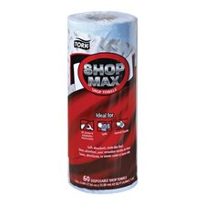 Lingettes jetables 450-bleu. ShopMax™. 11 x 9,4". Rouleau de 60.