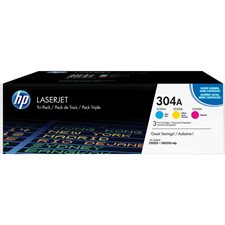 Cartouche de toner HP 304A Emballage économique cyan, magenta, jaune (3)