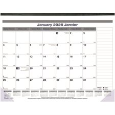 Calendrier sous-main mensuel Net Zero Carbon™ (2025)
