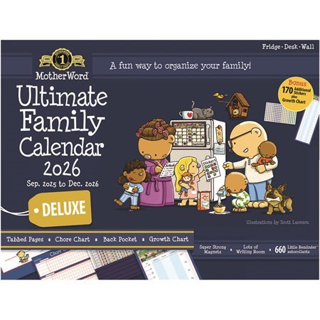 Calendrier familial de frigo MotherWord® (2025-2026) anglais