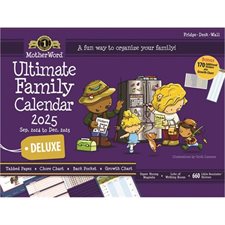 Calendrier familial de frigo MotherWord® (2024-2025) 18 x 13-1 / 2 po anglais