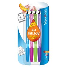 Stylo / stylet 2 en 1 InkJoy® Stylus Paquet de 4 couleurs mode