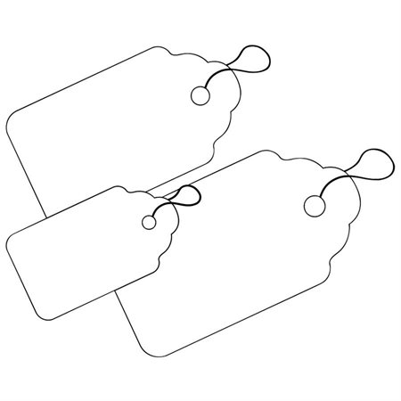 Étiquettes d'identification blanche avec ficelle 1 29 / 32 x 1 1 / 4"