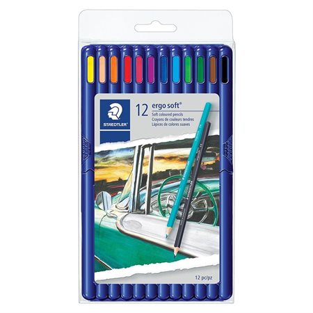 Crayons de couleur triangulaires en bois ergo soft® 157 pqt 12