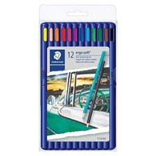 Crayons de couleur triangulaires en bois ergo soft® 157 pqt 12