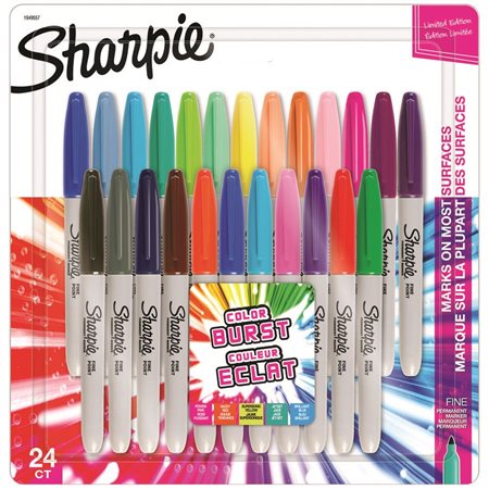 Marqueur fin Sharpie® Paquet de 24 couleurs électro pop