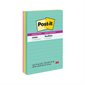 Feuillets Post-it® Super Sticky - collection Éclat de lumière 4 x 6 po, lignés bloc de 90 feuillets (pqt 3)
