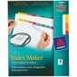 Intercalaires Index Maker® Couleurs variées. 1 jeu. 8 onglets