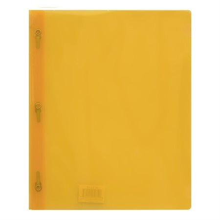 Couverture de présentation à trois attaches Poly Tang jaune