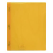 Couverture de présentation à trois attaches Poly Tang jaune