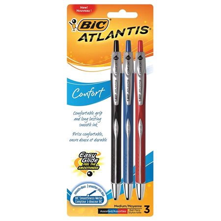 Stylo à bille rétractable Atlantis Comfort couleurs variées