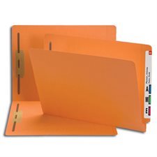 Chemises de classement latéral avec fixateur et onglet renforcé Shelf-Master® orange