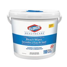 Serviettes désinfectantes à l’eau de Javel pour usage professionnel de Clorox Healthcare™ En contenant distributeur paquet de 110