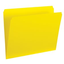 Chemises à dossier de couleur Format lettre jaune