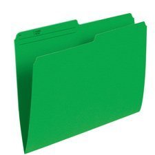 Chemises à dossier réversibles de couleur Format lettre vert