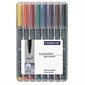 Marqueur permanent Lumocolor® Super fine. 0.4 mm Paquet de 8 couleurs variées