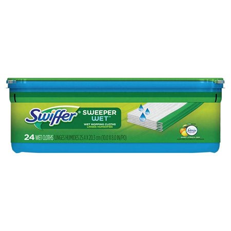 Recharge de linges jetables Swiffer® WetJet® Humides agrumes et luminosité