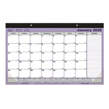 Calendrier sous-main mensuel (2025) 17-3 / 4 x 10-7 / 8 po anglais