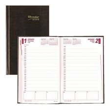 Agenda quotidien (2026) Couverture rigide reliure cousue noir