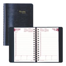 Agenda quotidien (2026) Couverture souple reliure spirale bleu