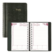Agenda quotidien (2026) Couverture souple reliure spirale vert