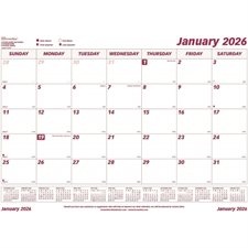 Calendrier sous-main mensuel (2025)